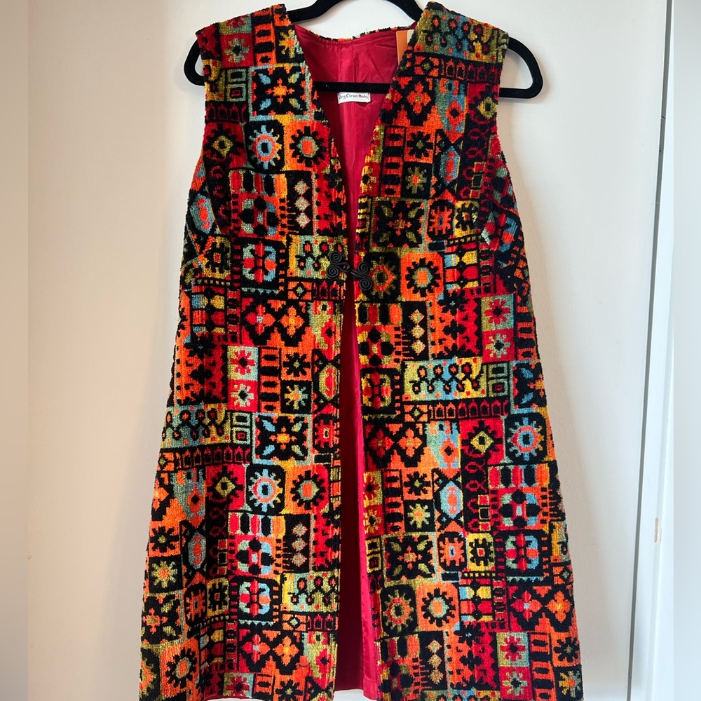 Vibrant Geometric Embroidered Vest